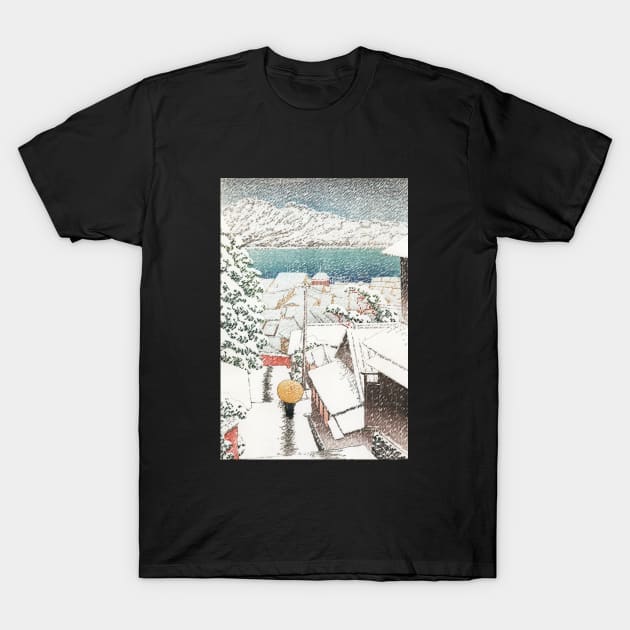 Slope of Senkoji Temple in Onomichi by Kawase Hasui T-Shirt by Takeda_Art